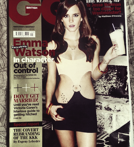  Emma on the cover of GQ (May 2013)