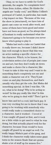  Jensen's Interview about Misha