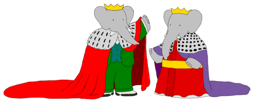  King Babar and Queen Celeste - Grandparents - Mantles