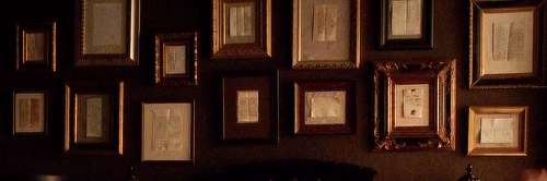 Klaus' bedroom + love letters on the wall