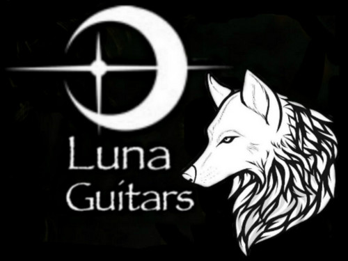  Luna Logo With Tribal chó sói, sói (Larger)