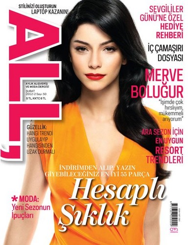 Merve Bolugur on the cover of All Magazine