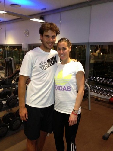  Rafa Nadal together with Flavia Pennetta 2013..