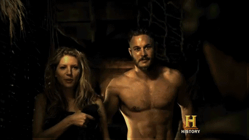  Ragnar and Lagertha asking Athelstan 'To شامل میں them'