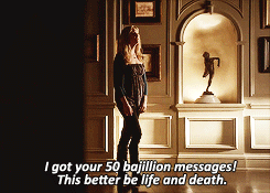  Snarky Klaroline in 4x17. Maybe this is their thing.