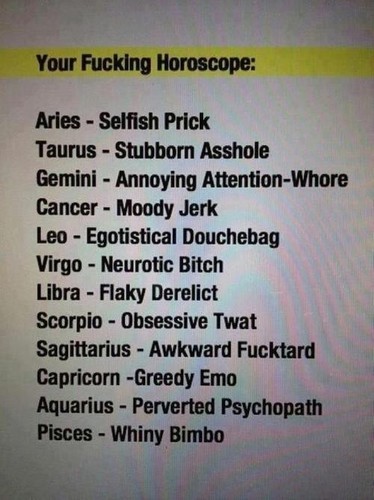  Your Fucking Horoscope