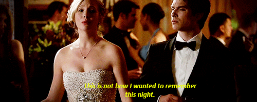  Caroline and Damon at prom