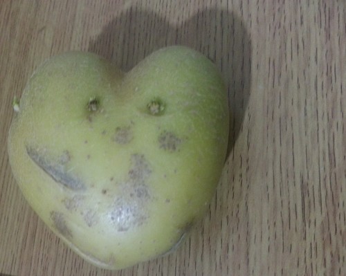  corazón shaped potato