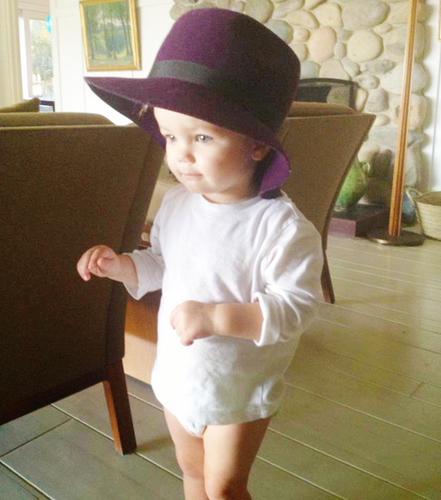  Jennifer’s nephew (David “Bear”) wearing her hat.