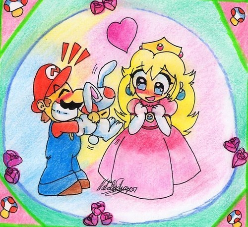  Mario and 桃子
