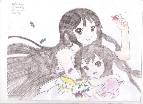  Mio and Azusa- colored
