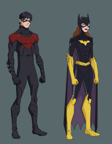  Nightwing and batgirl suit change