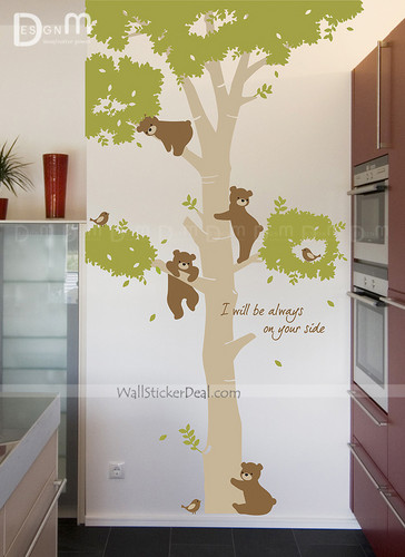  Trees And Tebby urso Friend Kid mural Sticker