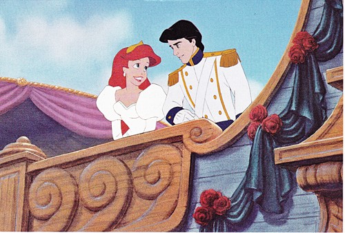  Walt Дисней Production Cels - Princess Ariel & Prince Eric