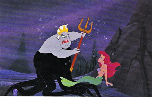  Walt Дисней Production Cels - Ursula & Princess Ariel