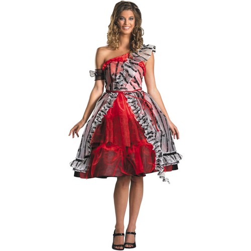  alice in wonder land red क्वीन "curtain" dress