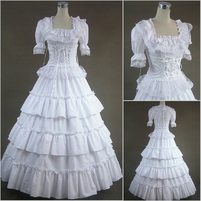 pretty victorian white dress