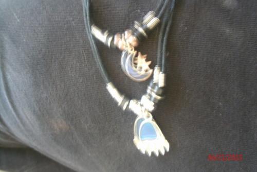 the bear claw mood necklace my hubby bought me