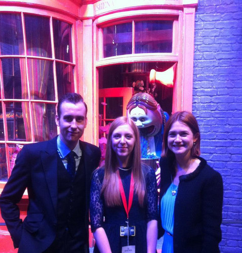 Bonnie Wright, Matthew Lewis foto with royal family at WB Studio Leavesden opening