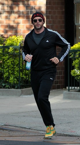 Hugh Jackman Out Jogging in NYC