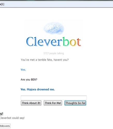  I talked to BEN on cleverbot!