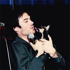  Ian Somerhalder चुंबन a कुत्ते का बच्चा, पिल्ला - Eyecon