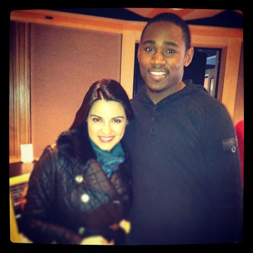  MAITE PERRONI WITH TYQUAN GHOLSON AT QUAD RECORDINGS STUDIOS NYC (APRIL 05)