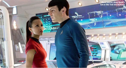  Spock & Uhura bituin Trek Magazine