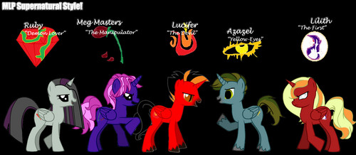  The Demon Flock ~ Ruby, Meg, Lucifer, Azazel & Lilith Ponized!