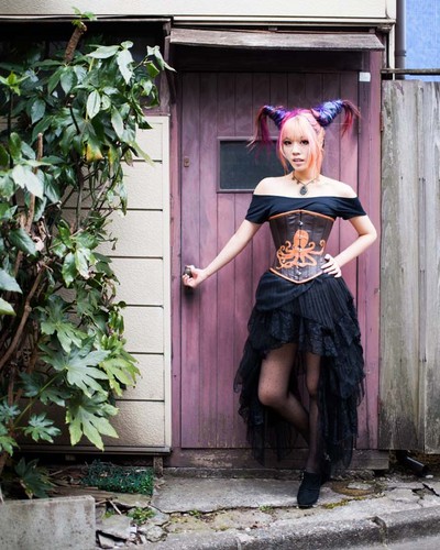  Tokyo, 일본 steampunk model La Carmina, lacarmina steam punk couture fashion