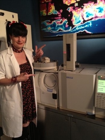 Abby with mass spectometer