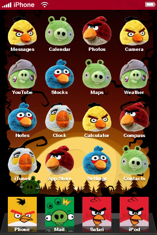 Angry Birds iPhone Theme