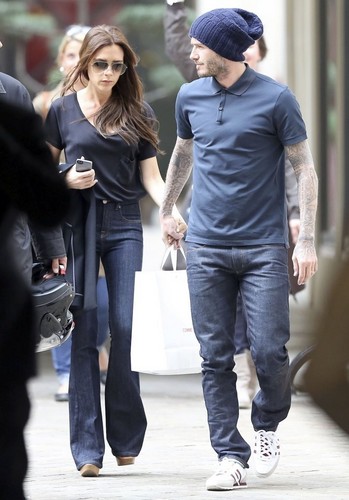  David and Victoria Beckham in Paris
