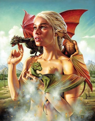  Dany with dragones