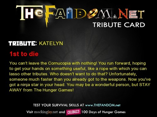  I won't survive the Hunger Games...