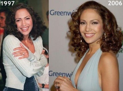  Jennifer Lopez then and now