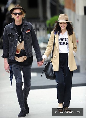  Lily out with her boyfriend Jamie (8th May 2013)