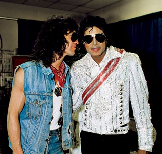  Michael And Eddie furgone, van Halen Backstage During 1984 Victory Tour