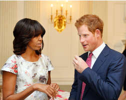  Michelle Talking With Prince Harry