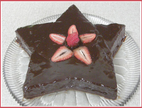  bintang Shaped cokelat Cake