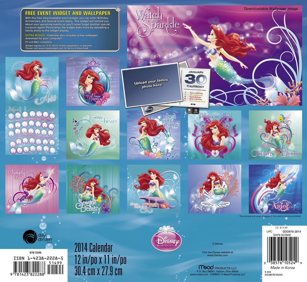 The Little Mermaid Calendar Disney Princess Photo (34475970) Fanpop