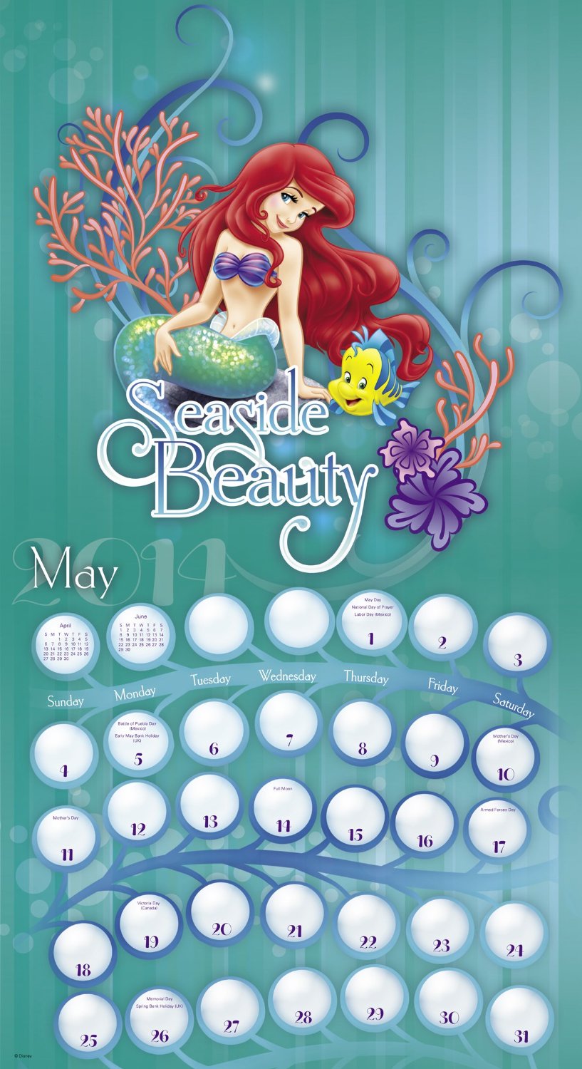 The Little Mermaid Calendar Disney Princess Photo 34475975 Fanpop