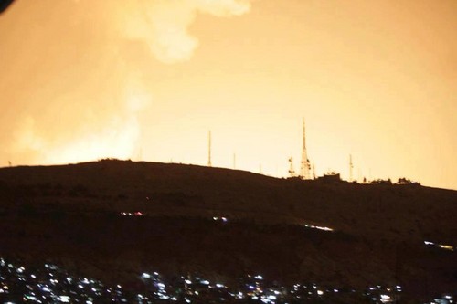  an explosion in Damascus at the middle of the night May 4,2013