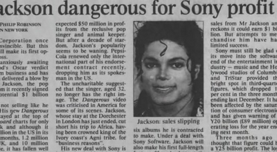  A Newspaper 기사 Pertaining To Michael
