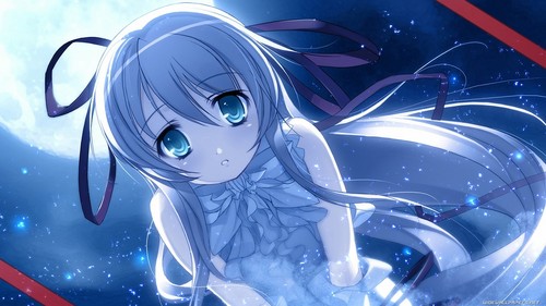 Anime girl at Night