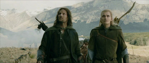 Aragorn and Legolas in The Two Towers