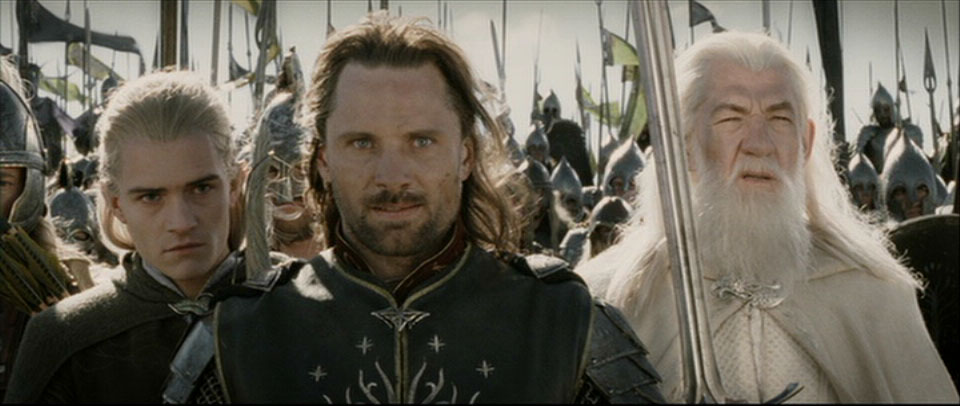 Aragorn and Legolas in the Return of the King