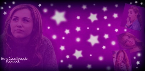 BG for Twitter : Miley Cyrus Purple Stars