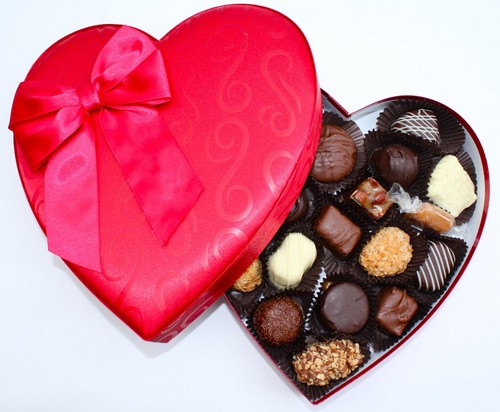  Brown Chocolates in Red Box