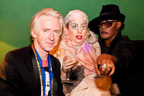  Gaga with Grace Jones and Philip Treacy (Sept. 2012)